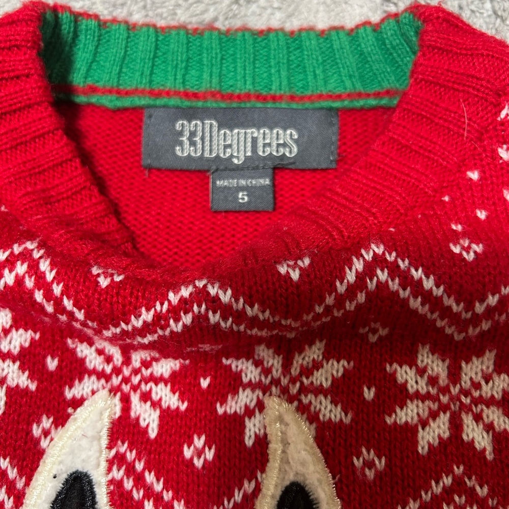 365 Degrees Red and White Festive Sweater - Picture 2 of 3